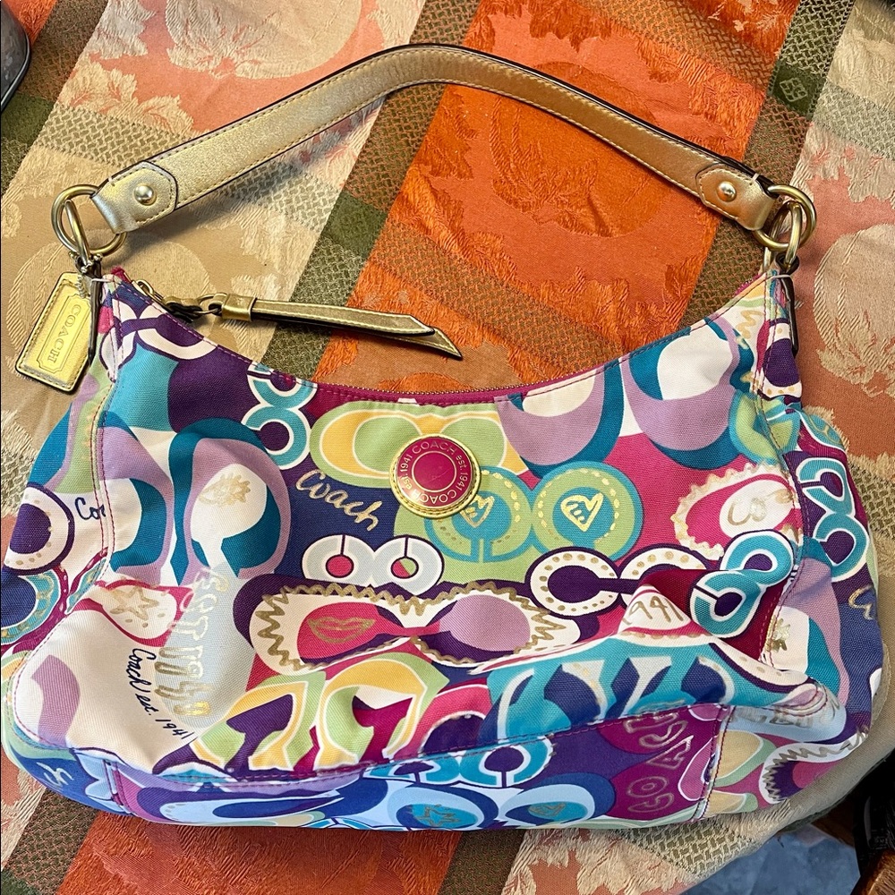 Coach Multi Colored Purse Crossbody
